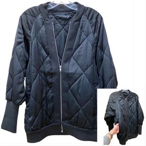 Zara quilted bomber jacket